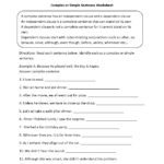 Complex Sentences Worksheets | Complex Or Simple Sentences Worksheet With Regard To Free Printable Worksheets On Simple Compound And Complex Sentences
