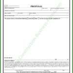 Construction Proposal Bid Template   Style <h2>2 Intended For Free Printable Contractor Proposal Forms