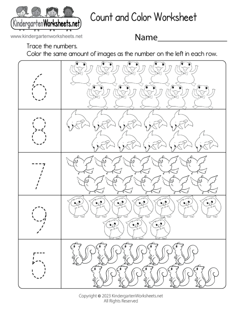 Count And Color Worksheet   Free Printable, Digital, & Pdf With Regard To Free Printable Counting Worksheets