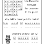 Crack The Code Puzzles Free Printable Featuring Donut Jokes Inside Crack The Code Worksheets Printable Free