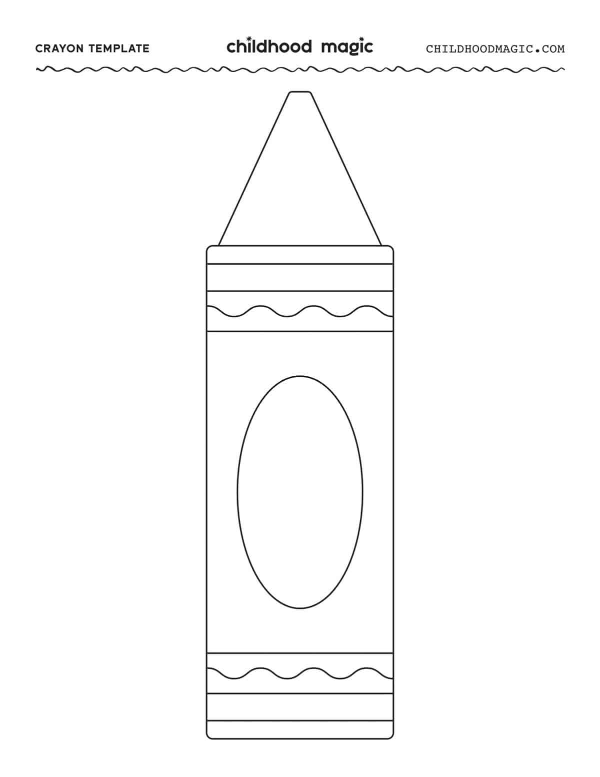 Crayon Template - Childhood Magic regarding Free Printable Crayon Pattern