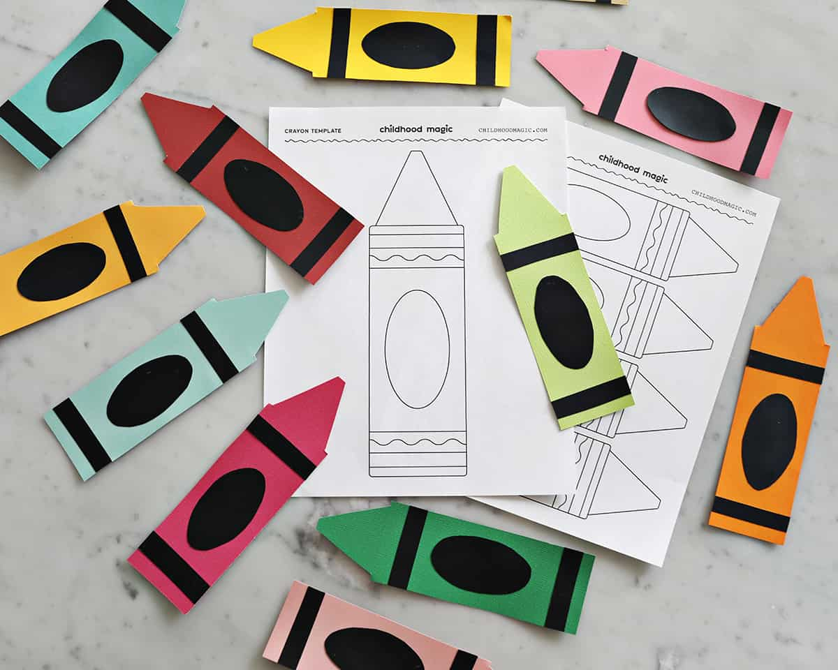 Crayon Template - Childhood Magic throughout Free Printable Crayon Pattern