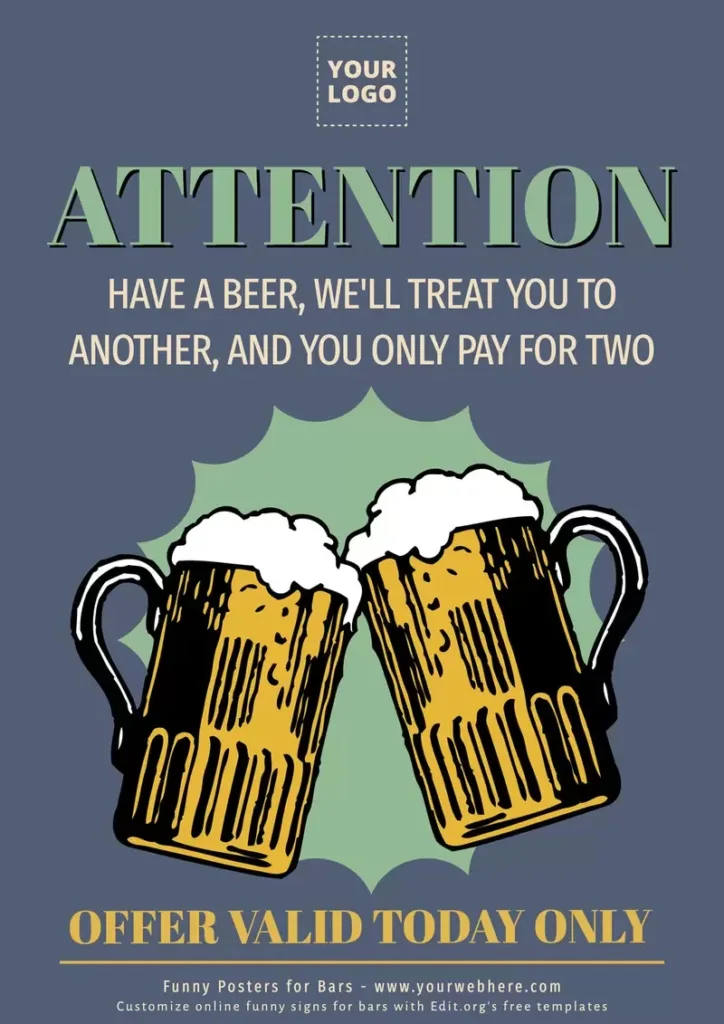Creative Funny Bar Signs To Customize Online For Free Printable Funny Posters