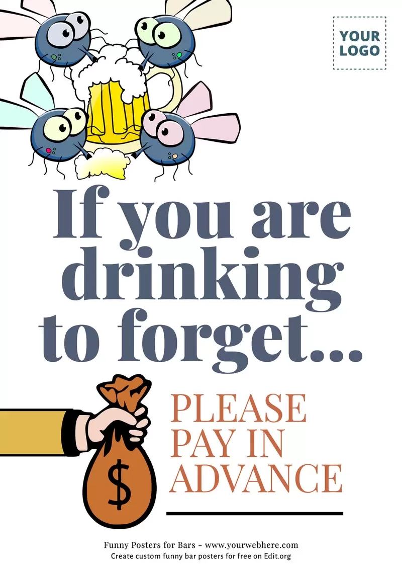 Creative Funny Bar Signs To Customize Online inside Free Printable Funny Posters