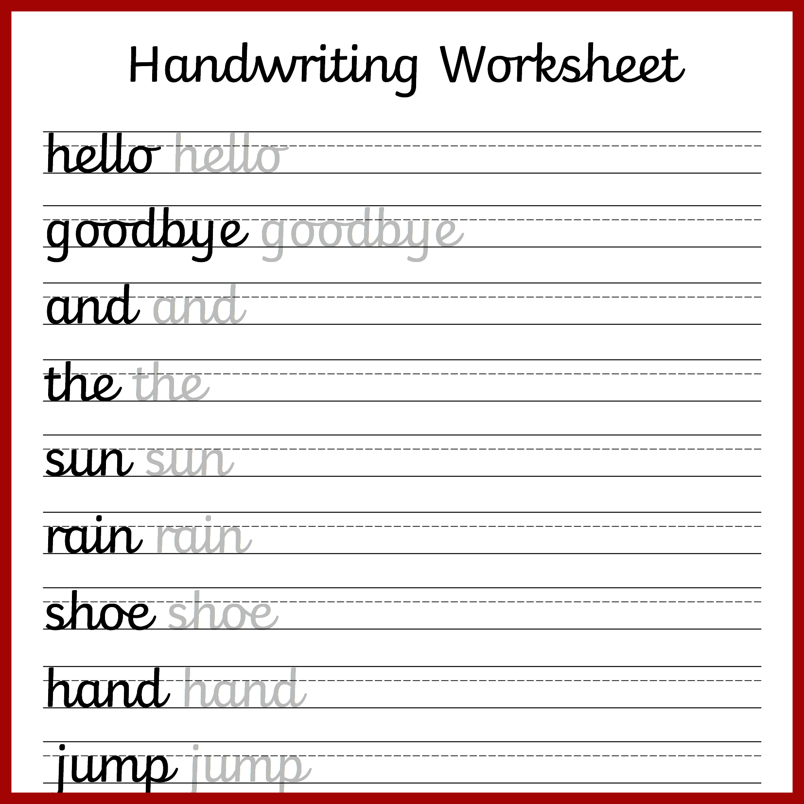 Cursive Handwriting Worksheets – Free Printable | Mama Geek intended for Free Printable Cursive Handwriting Worksheets