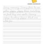 Cursive Sentences: Free Worksheets For Sentences And Paragraphs Throughout Free Printable Cursive Writing Paragraphs