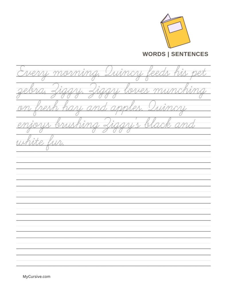 Cursive Sentences: Free Worksheets For Sentences And Paragraphs Throughout Free Printable Cursive Writing Paragraphs Cursive Sentences: Free Worksheets For Sentences And Paragraphs Throughout Free Printable Cursive Writing Paragraphs