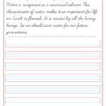 Cursive Writing Paragraph Worksheets With Regard To Free Printable Cursive Writing Paragraphs