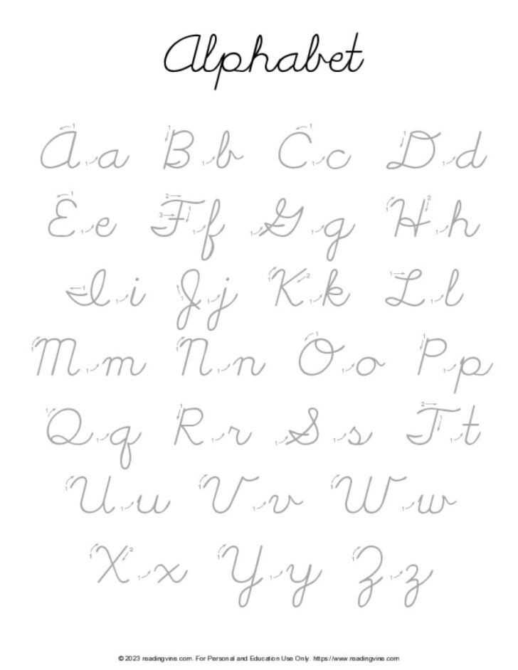 Free Printable Cursive Practice