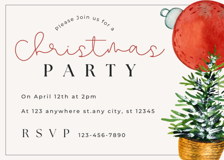 Holiday Invitations Free Printable