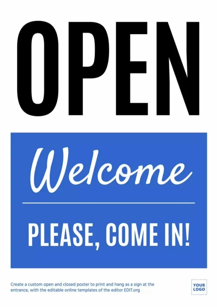 Customizable Open / Closed Signs To Print In Free Printable Custom Signs Customizable Open / Closed Signs To Print In Free Printable Custom Signs