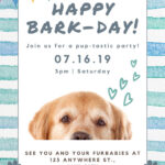 Customize 125+ Dog Birthday Invitation Templates Online   Canva Within Dog Birthday Invitations Free Printable