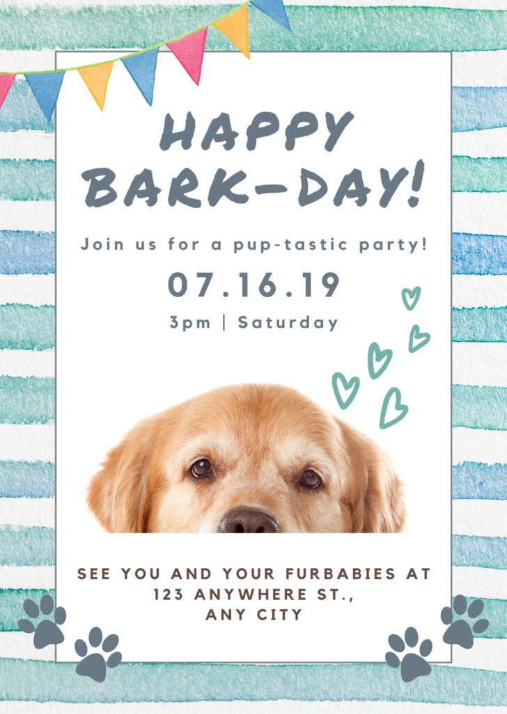 Dog Birthday Invitations Free Printable
