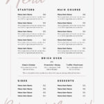 Customize 19,495+ Menus Templates Online   Canva With Regard To Design A Menu For Free Printable