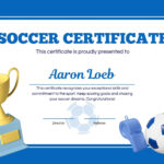 Customize 39+ Football Certificates Templates Online   Canva Throughout Free Soccer Award Certificates Printable