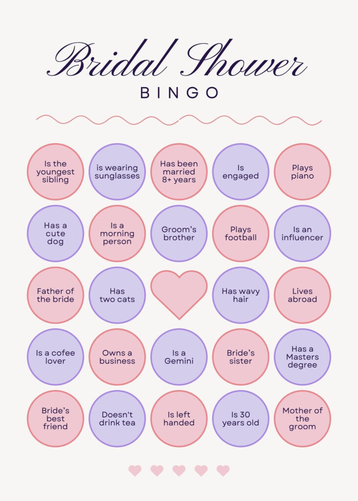 Customize 45+ Bridal Shower Bingo Card Templates Online Canva Intended For Free Printable Bridal Shower Bingo Customize 45+ Bridal Shower Bingo Card Templates Online Canva Intended For Free Printable Bridal Shower Bingo