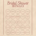 Customize 45+ Bridal Shower Bingo Card Templates Online   Canva With Free Printable Bridal Shower Bingo