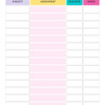 Customize 515+ Student Planner Templates Online   Canva With Regard To Free Printable School Agenda Templates