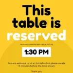 Customize Printable Reservation Signs For Tables With Regard To Free Printable Reserved Table Signs