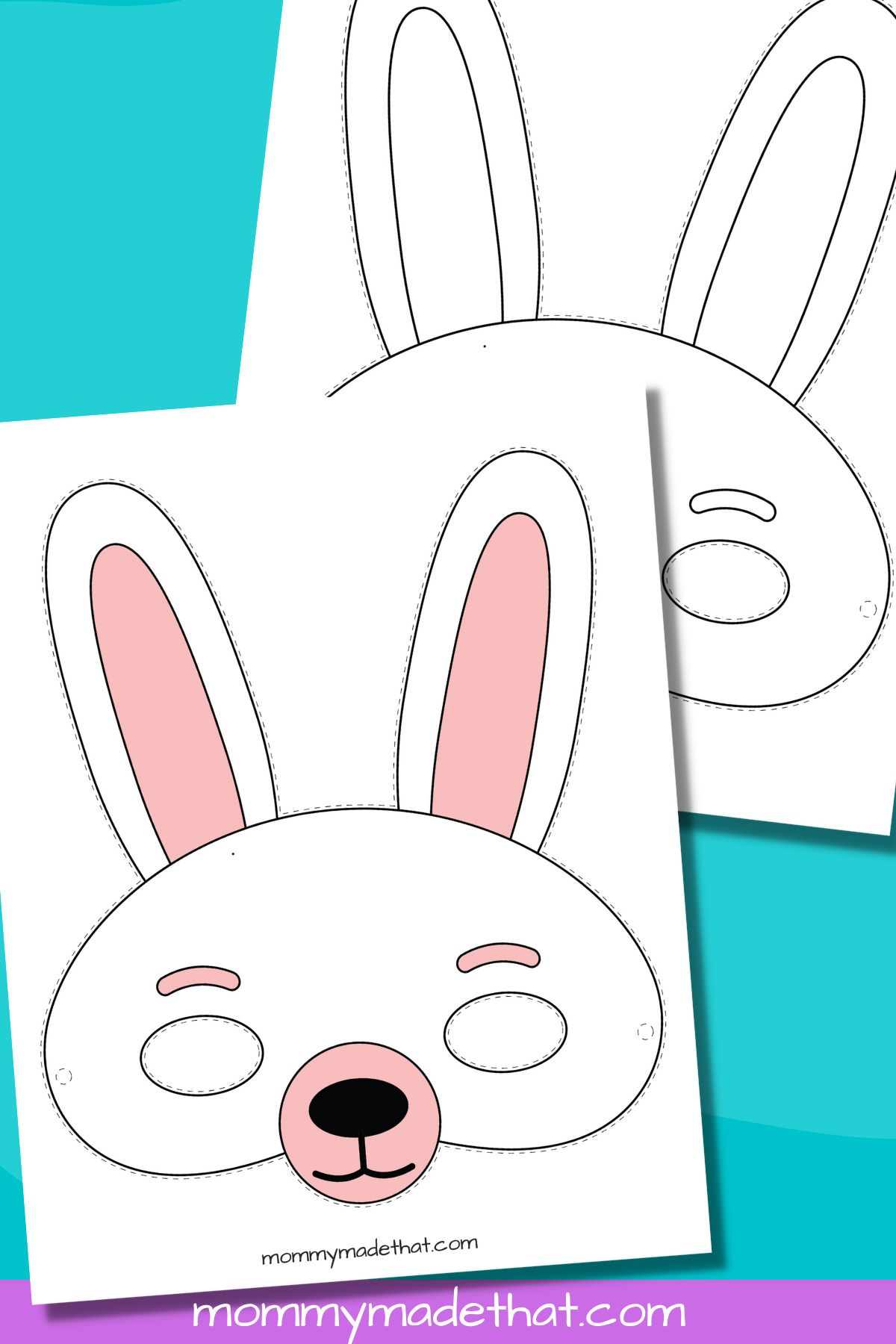 Cute Bunny Rabbit Mask Templates (Free Printables!) regarding Free Printable Easter Masks
