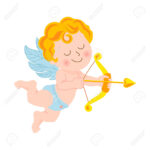 Cute Cupid Angel With Bow And Arrow. Print, Valentine'S Day With Free Printable Pictures Of Cupid