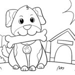 Cute Dog Coloring Page   Free Printable Sheet For Kids   Diy Regarding Free Printable Dog Coloring Pages