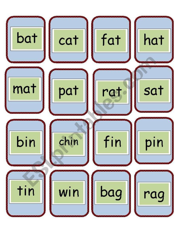 Free Printable Rhyming Words Flash Cards