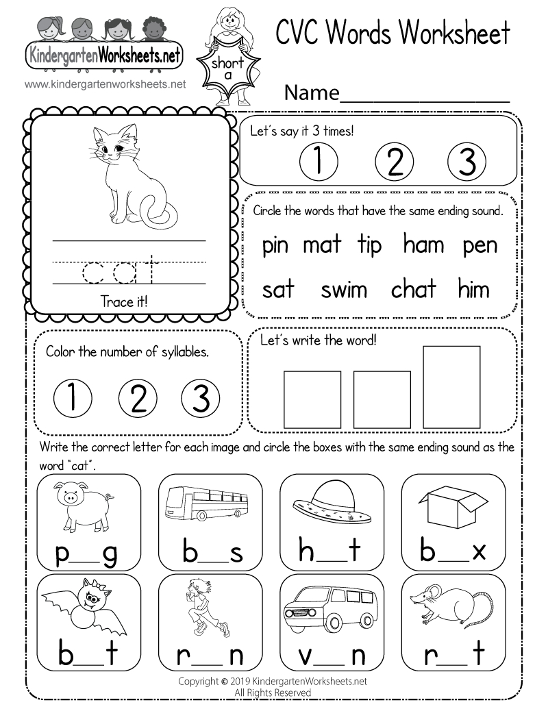 Cvc Words Worksheet - Free Printable, Digital, &amp;amp; Pdf pertaining to Free Printable Cvc Worksheets