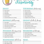 Daily Weekly Monthly Cleaning Checklist Printable Free   Printable Regarding Free Printable Housework Checklist