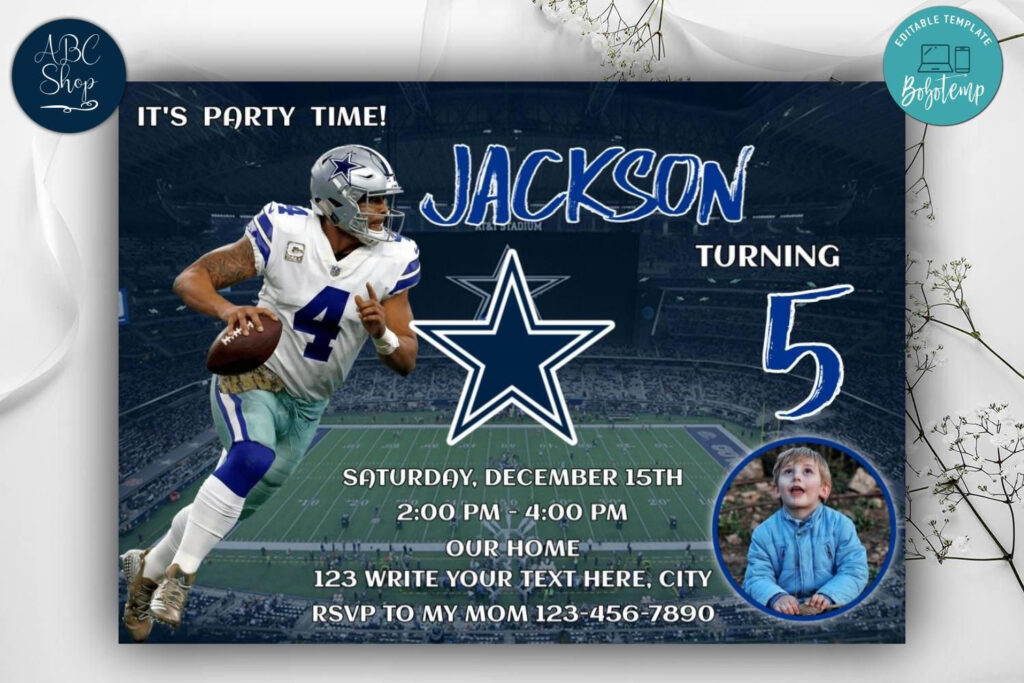 Dallas Cowboys Birthday Invitation Template To Print At Home Diy Pertaining To Free Printable Dallas Cowboys Birthday Invitations Dallas Cowboys Birthday Invitation Template To Print At Home Diy Pertaining To Free Printable Dallas Cowboys Birthday Invitations