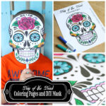 Day Of The Dead Mask Printable With Regard To Free Printable Sugar Skull Day Of The Dead Mask
