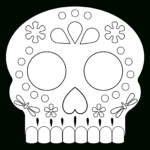Day Of The Dead Masks Sugar Skulls Free Printable   Paper Trail Design Pertaining To Free Printable Sugar Skull Day Of The Dead Mask
