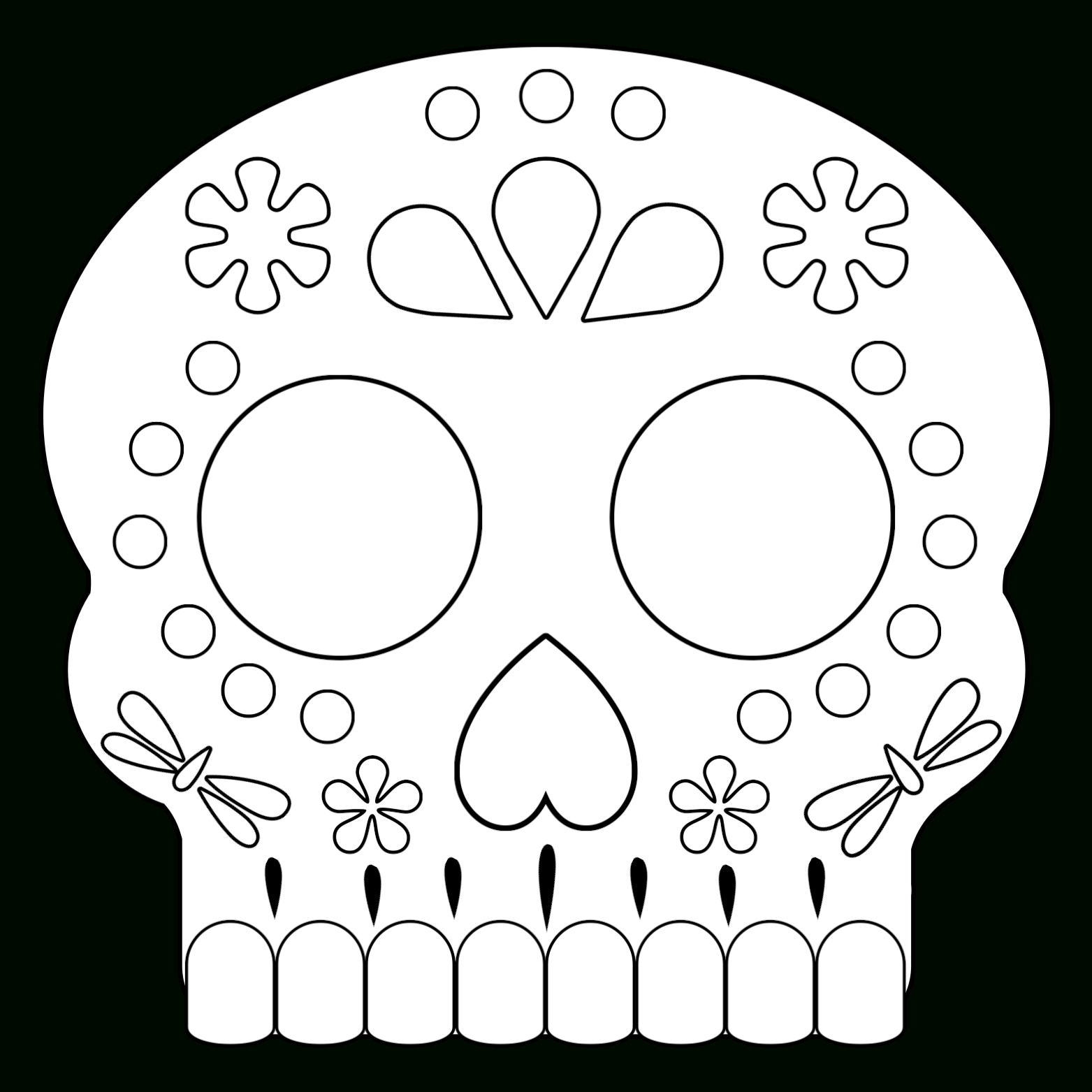 Day Of The Dead Masks Sugar Skulls Free Printable - Paper Trail Design pertaining to Free Printable Sugar Skull Day of the Dead Mask