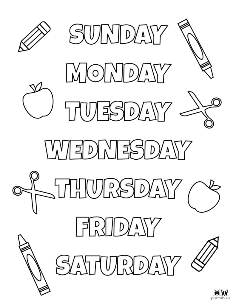 Days Of The Week Worksheets & Printables 50 Free Pages | Printabulls Intended For Free Printable Days Of The Week Days Of The Week Worksheets & Printables 50 Free Pages | Printabulls Intended For Free Printable Days Of The Week