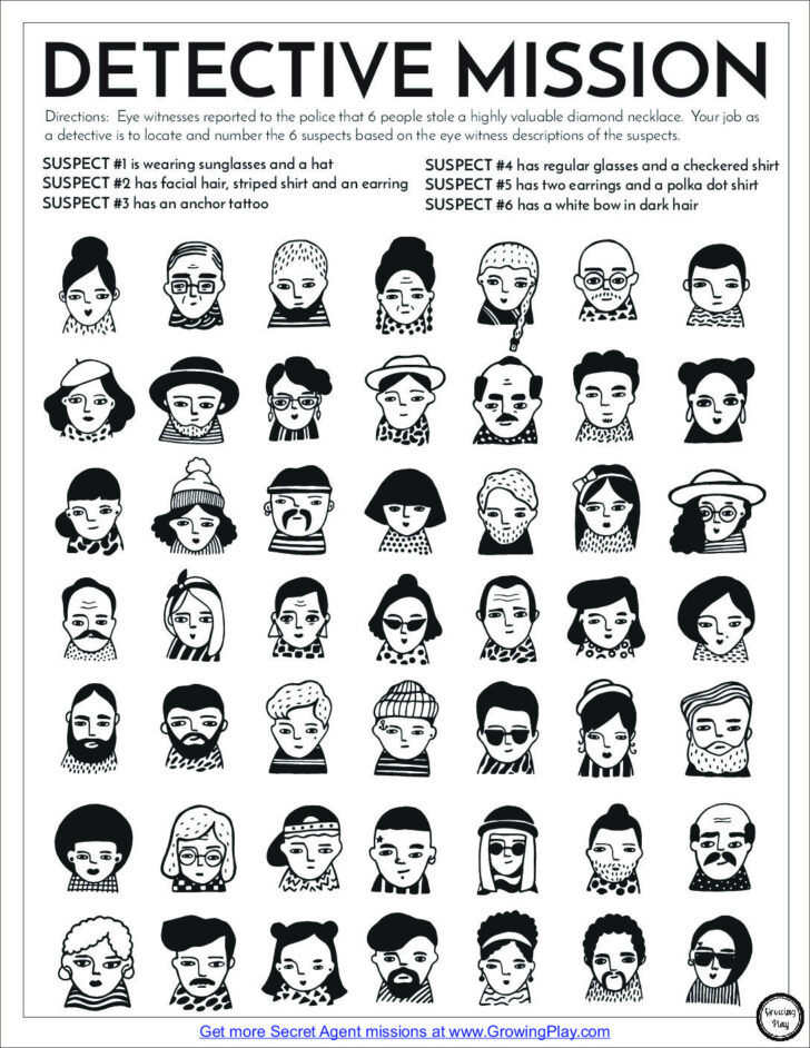 Free Printable Detective Games
