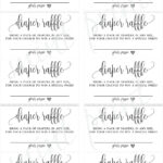 Diaper Raffle Ticket For Baby Shower Invitations, Diaper Raffle Intended For Diaper Raffle Template Free Printable
