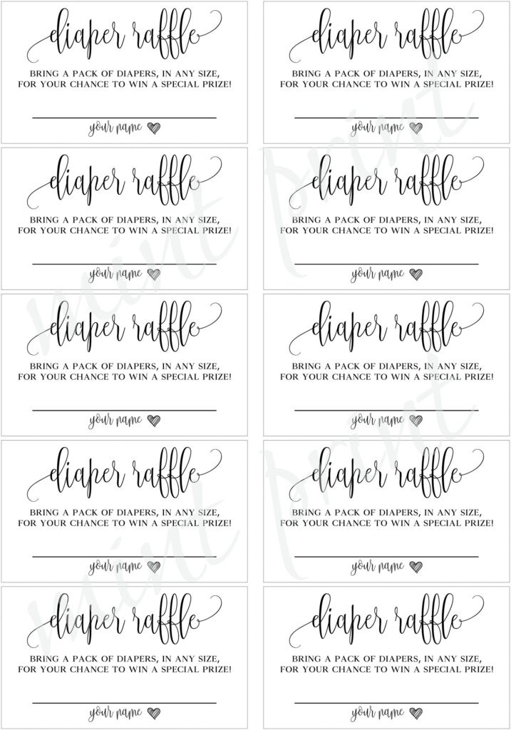 Diaper Raffle Ticket For Baby Shower Invitations, Diaper Raffle Intended For Diaper Raffle Template Free Printable Diaper Raffle Ticket For Baby Shower Invitations, Diaper Raffle Intended For Diaper Raffle Template Free Printable
