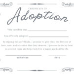 Digital Download   Adoption Certificate! ~Vintage~   Etsy Australia Inside Fake Adoption Certificate Free Printable