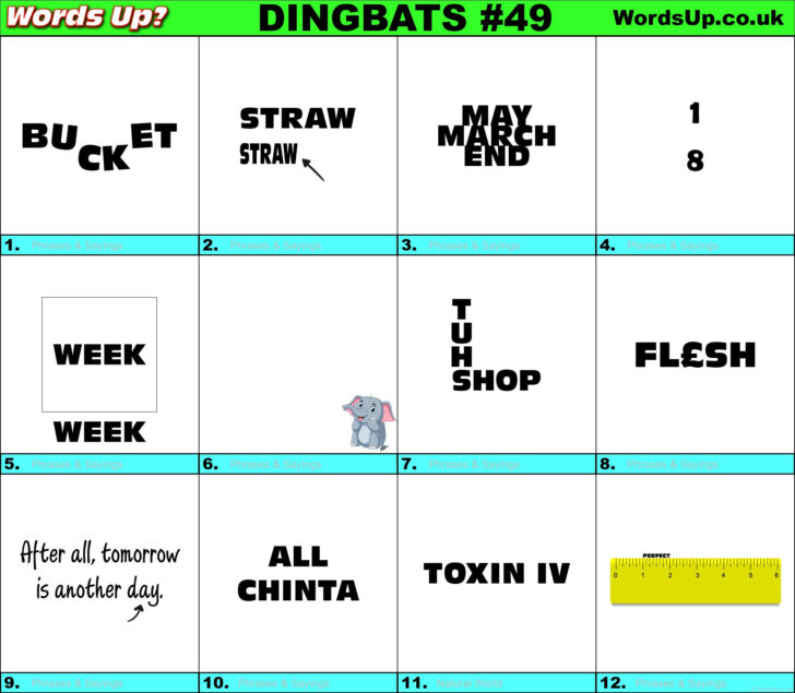 Free Printable Dingbats Puzzles