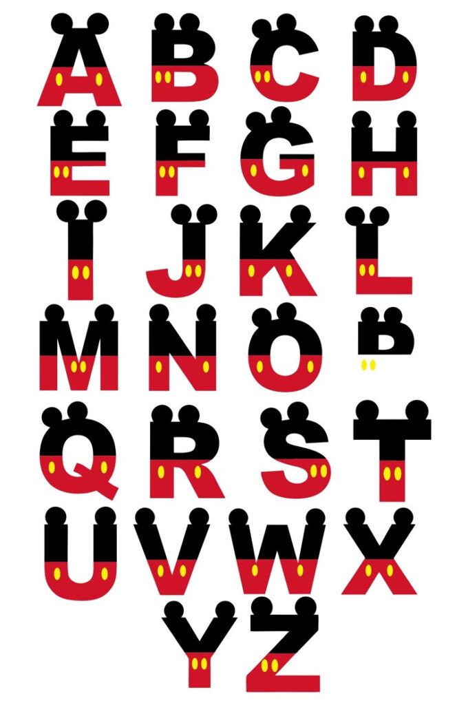 Disney Letters 10 Free Pdf Printables | Printablee With Regard To Free Printable Disney Alphabet Letters Disney Letters 10 Free Pdf Printables | Printablee With Regard To Free Printable Disney Alphabet Letters