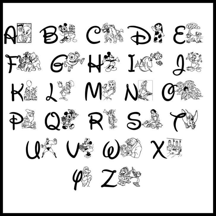 Free Printable Disney Alphabet Letters