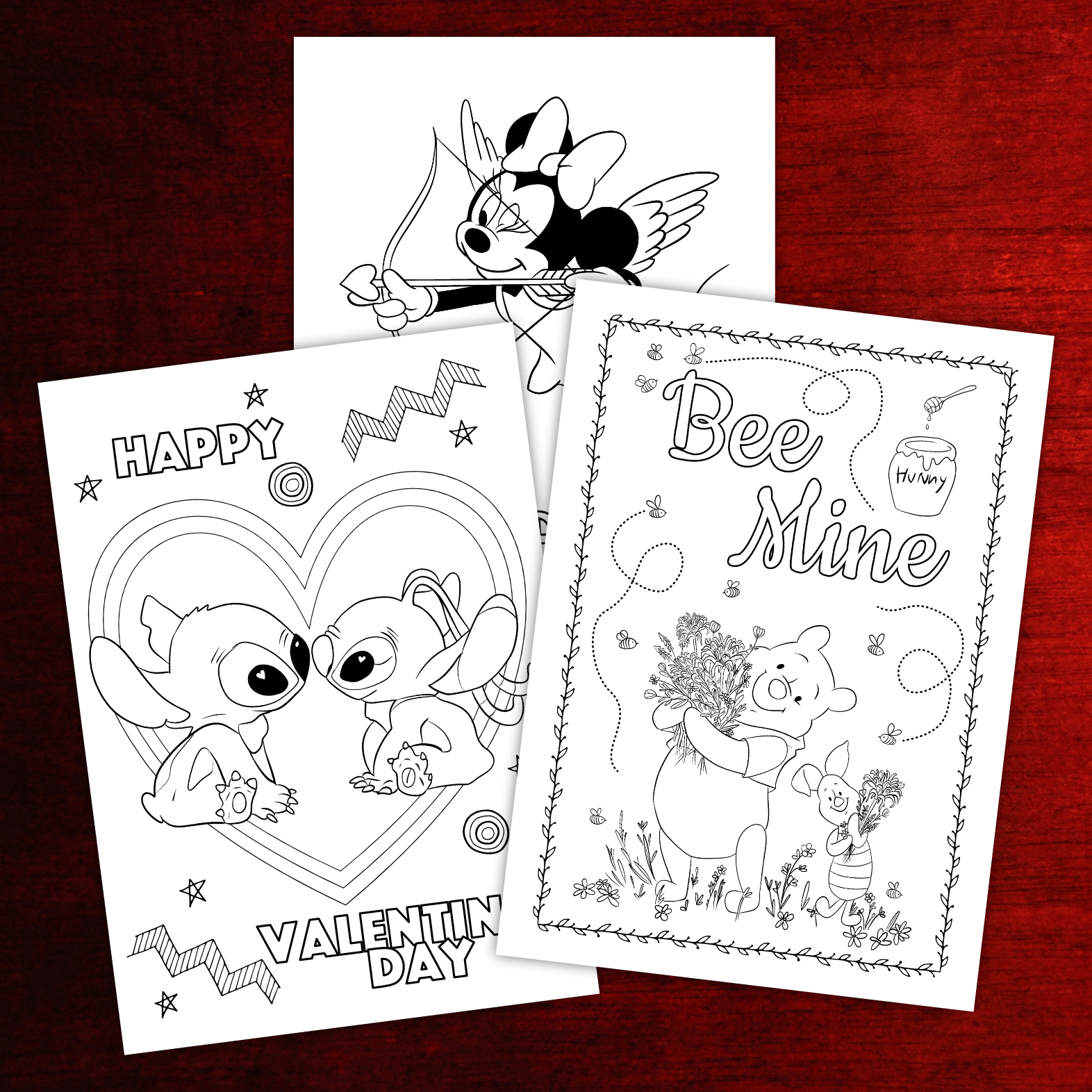 Free Printable Disney Valentine Coloring Pages