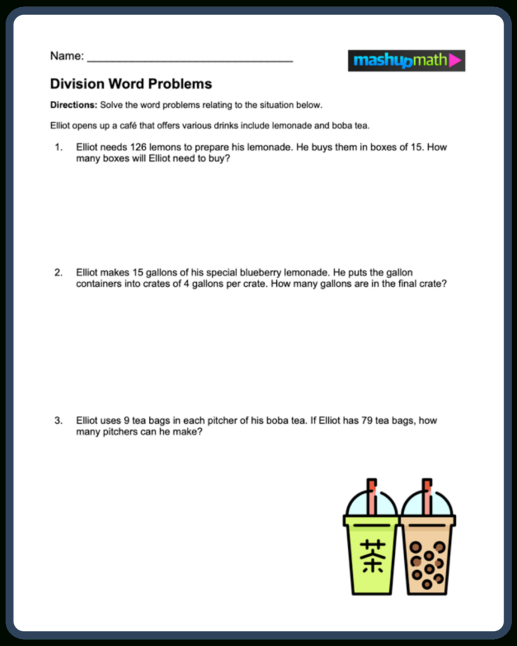 Free Printable Division Word Problems Worksheets For Grade 3