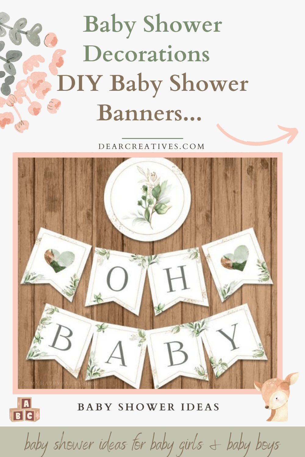Diy Baby Shower Banners + Baby Shower Decorations Dear Creatives with Baby Shower Bunting Free Printable