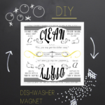 Diy Clean & Dirty Dishwasher Magnet With Free Printable Template For Free Printable Clean Dirty Dishwasher Sign