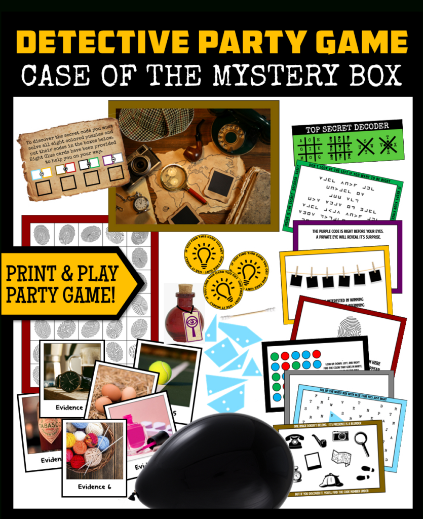 Diy Detective Mystery Party Game   Ages 10 16   Print & Play! With Free Printable Detective Games