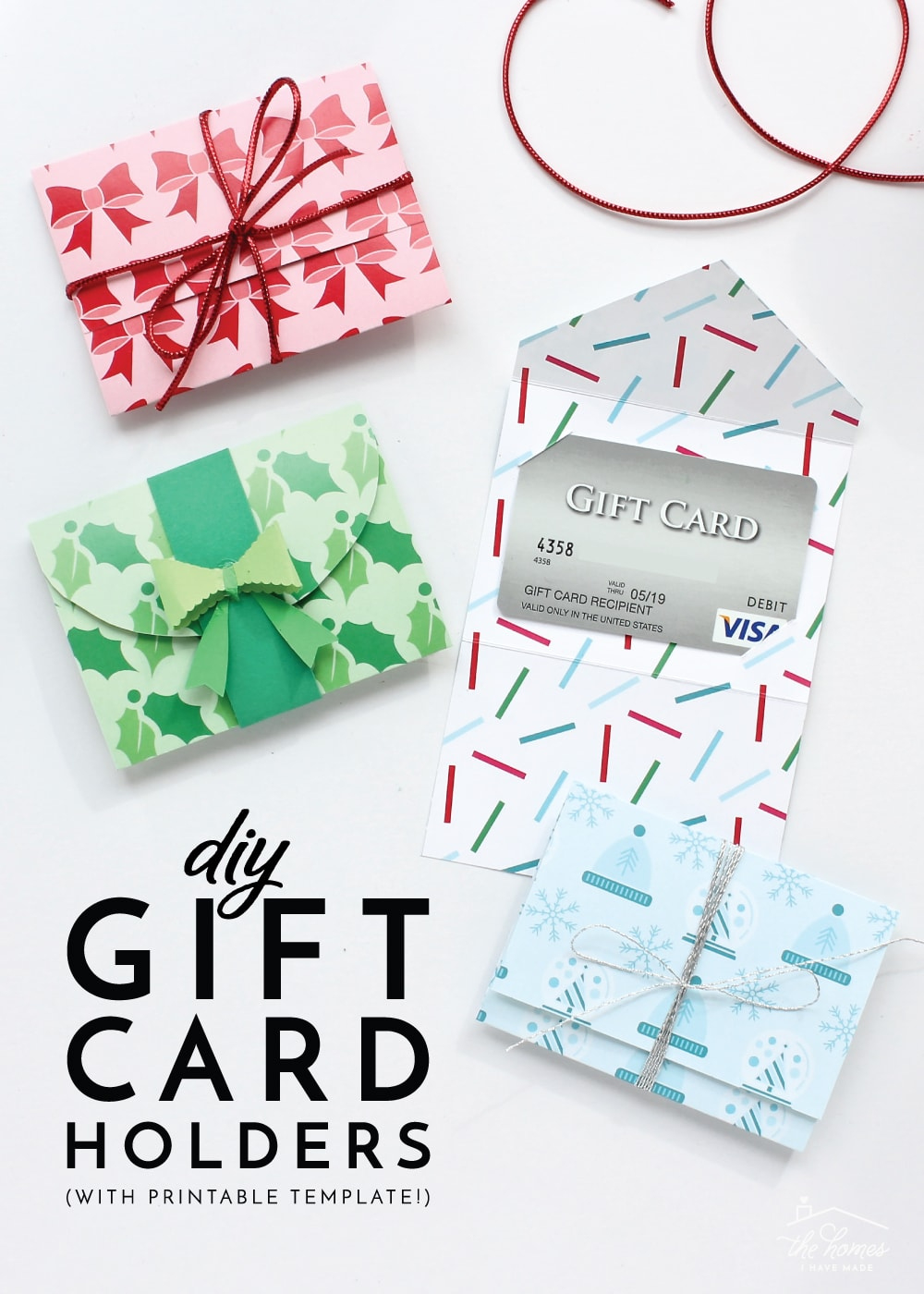 Diy Gift Card Holders (With Printable Template!) - The Homes I throughout Free Printable Gift Card Envelope Template