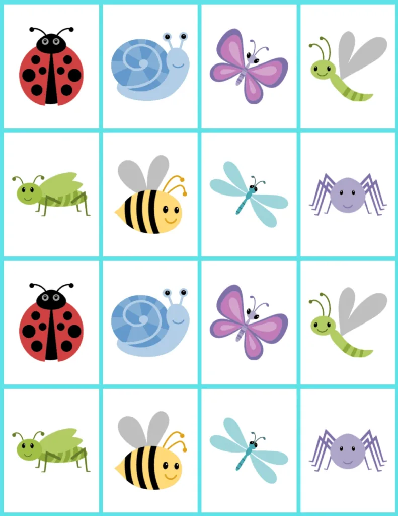 Diy Memory Game Cards For Kids (Free Printable)   Stlmotherhood With Free Printable Matching Cards