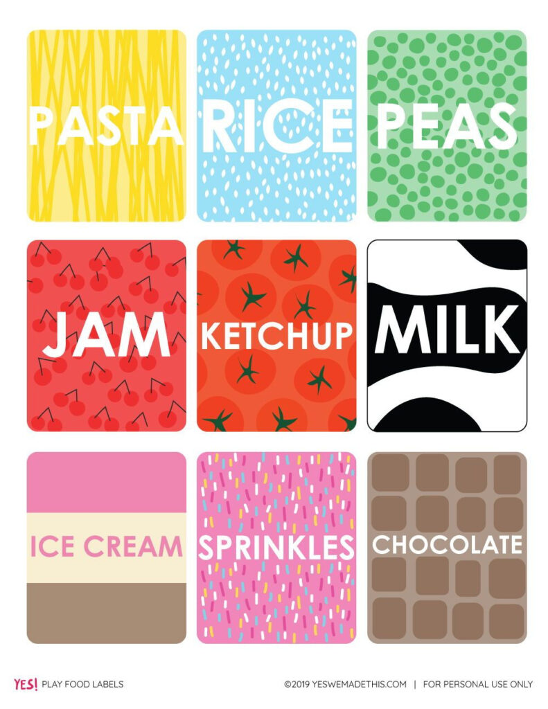 Diy Play Food Labels Template Yes! We Made This Pertaining To Free Printable Play Food Labels Diy Play Food Labels Template Yes! We Made This Pertaining To Free Printable Play Food Labels