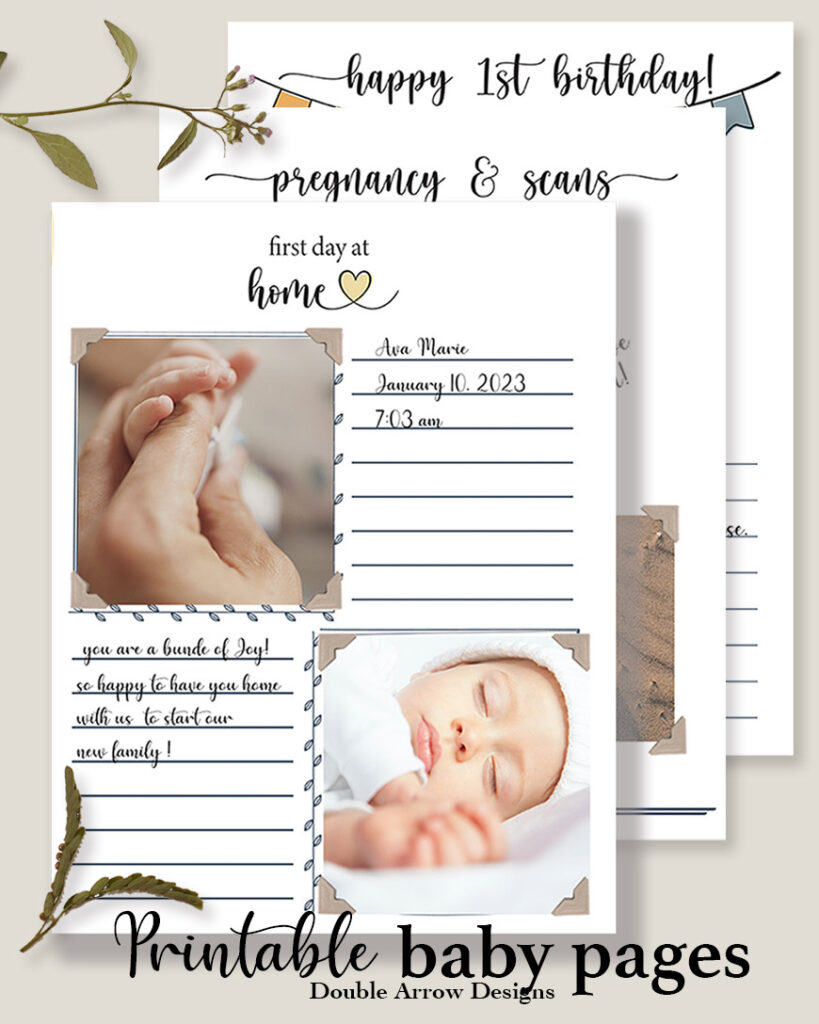 Diy Printable Baby Book Pages Perfect Gift For A Mom To Be - regarding Free Printable Baby Journal Pages